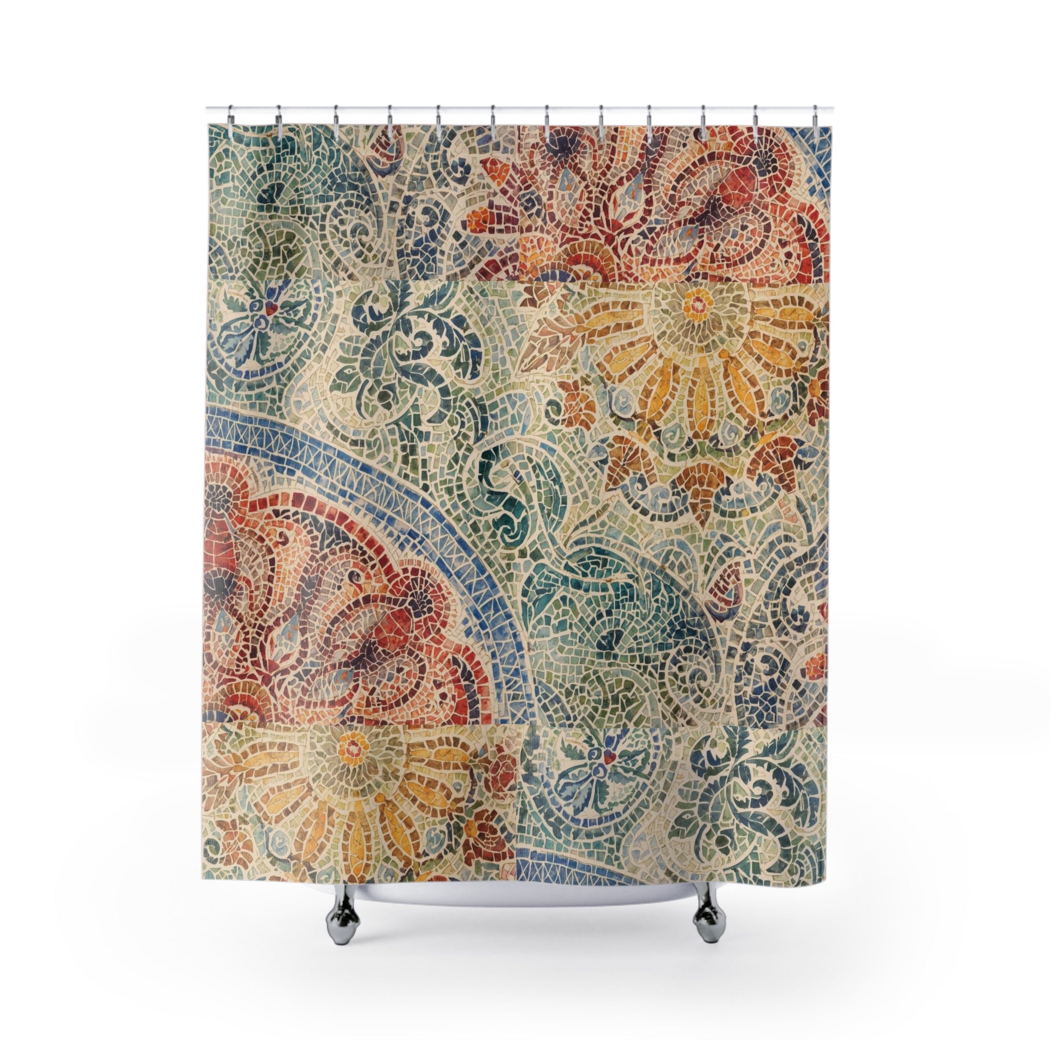 Bohemian Floral Shower Curtain Vintage Chic Home Decor - Rosetta Creative Boutique